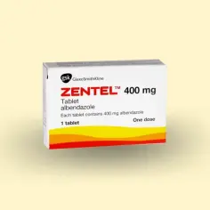 Opakowanie Zentel 400 mg, tabletka z albendazolem. Informacja o zentel dawkowanie.