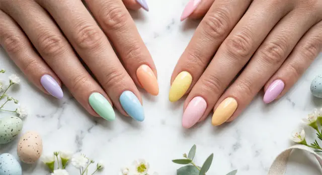 Paznokcie wielkanocne w pastelach - pomysły na manicure